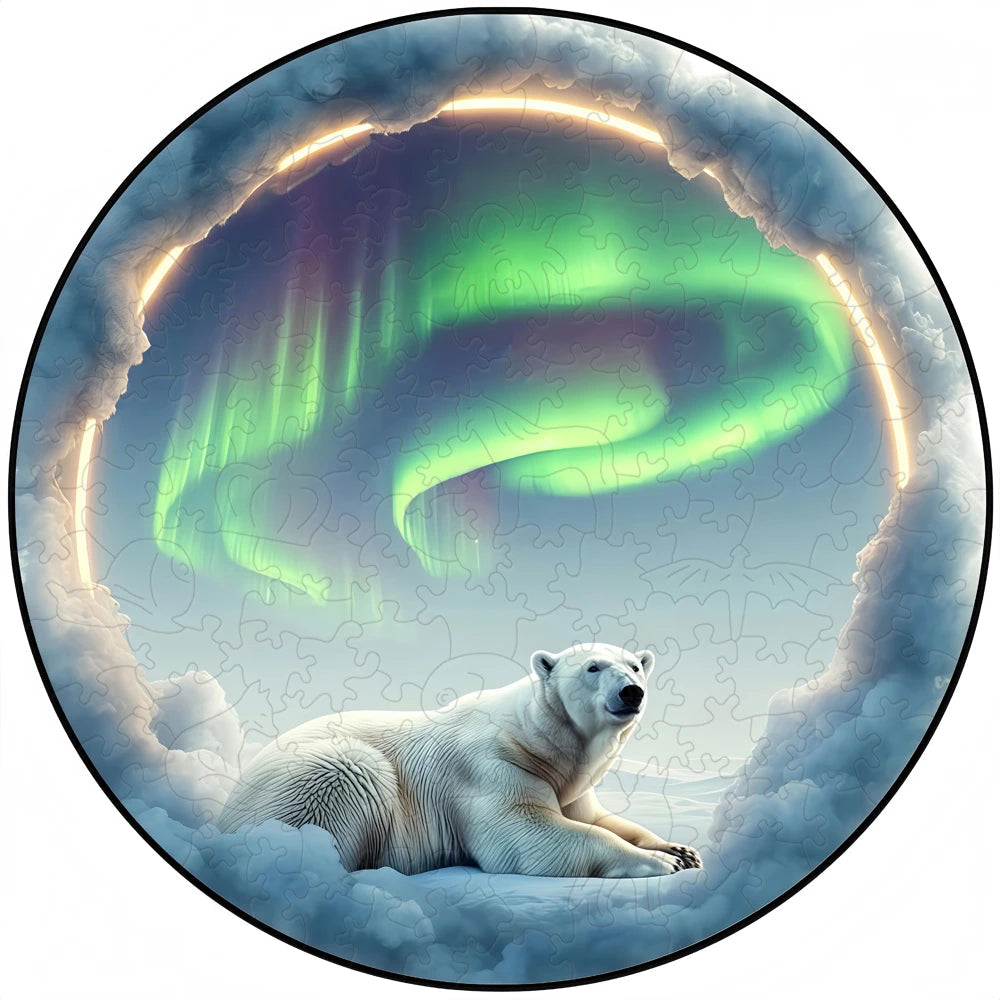 Puzzle 2D en Bois | Ours Polaire