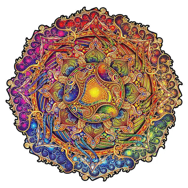 Puzzle 2D en Bois | Roue multicolore