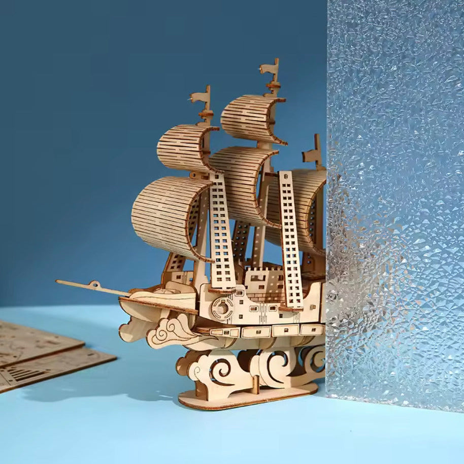 Puzzle 3D en Bois | Bateau Marin