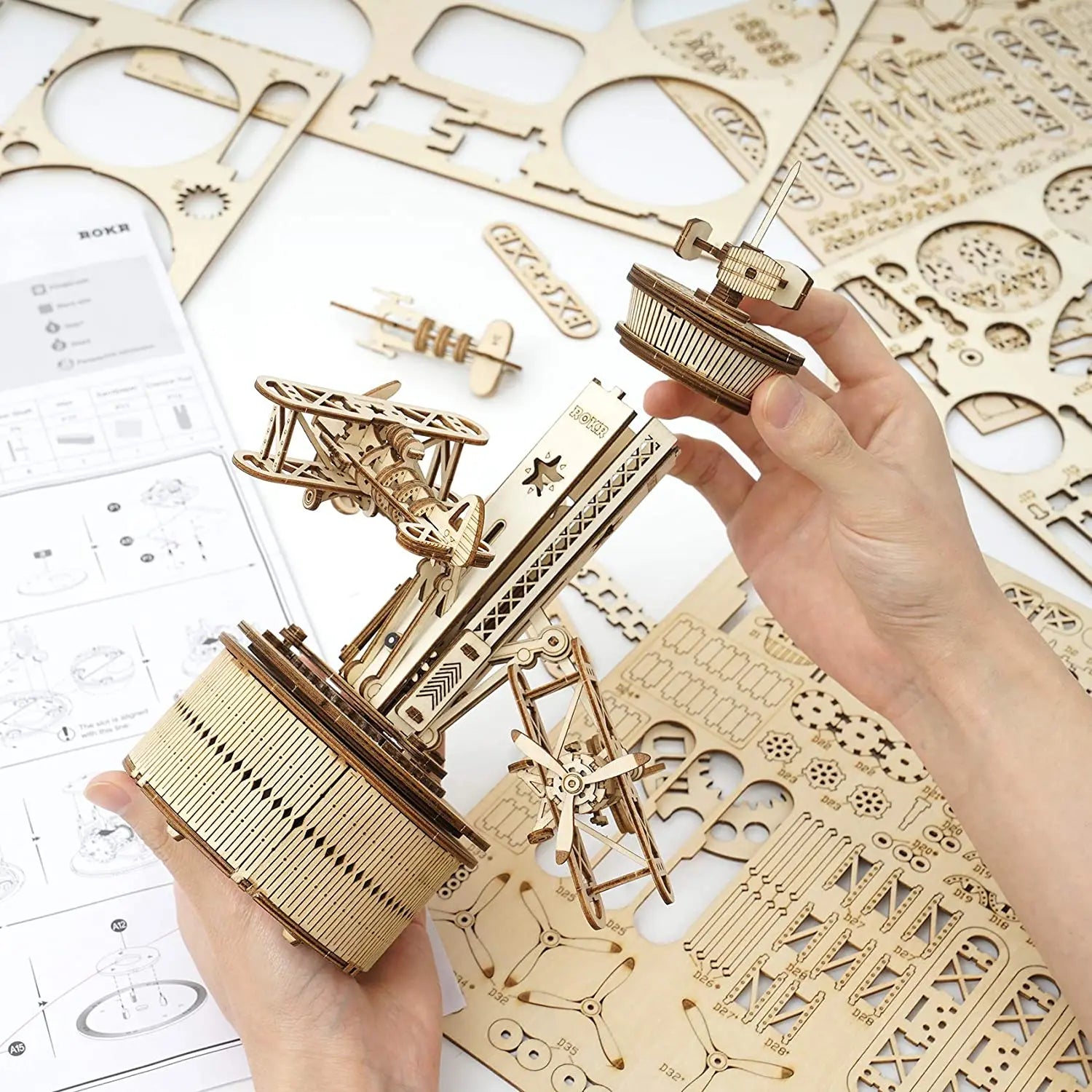 Puzzle 3D en Bois |  Tour d'avion