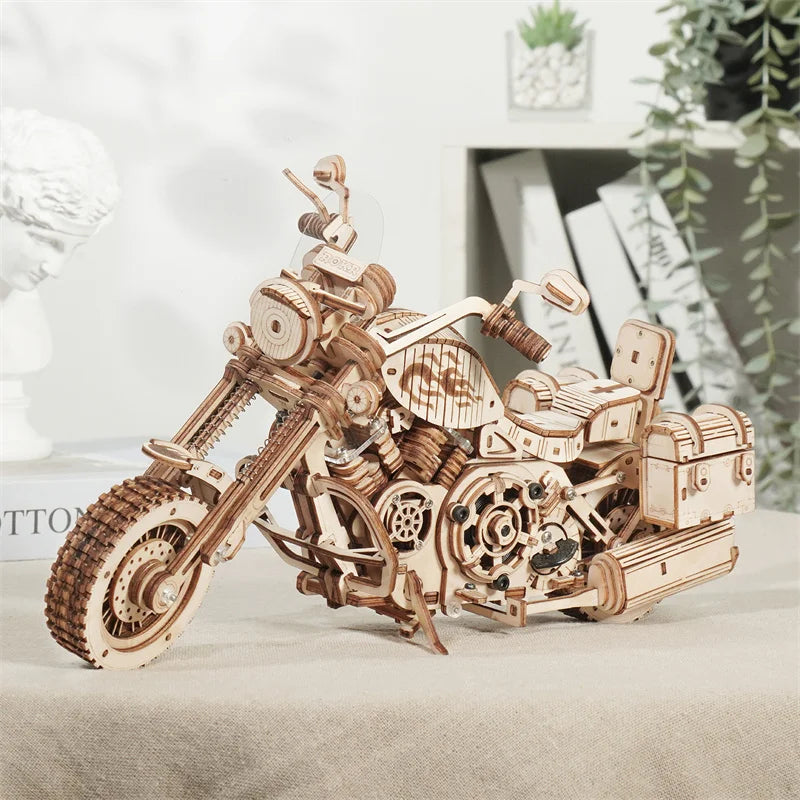 Puzzle 3D en Bois | Motocycle