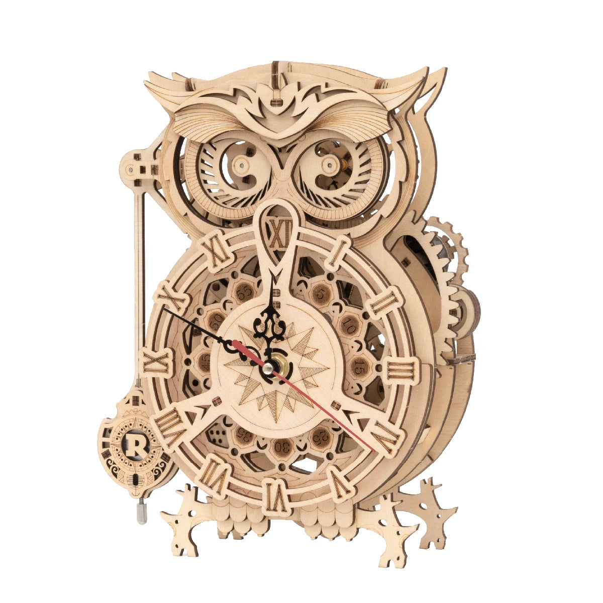 Puzzle 3D en Bois | Horloge Chouette