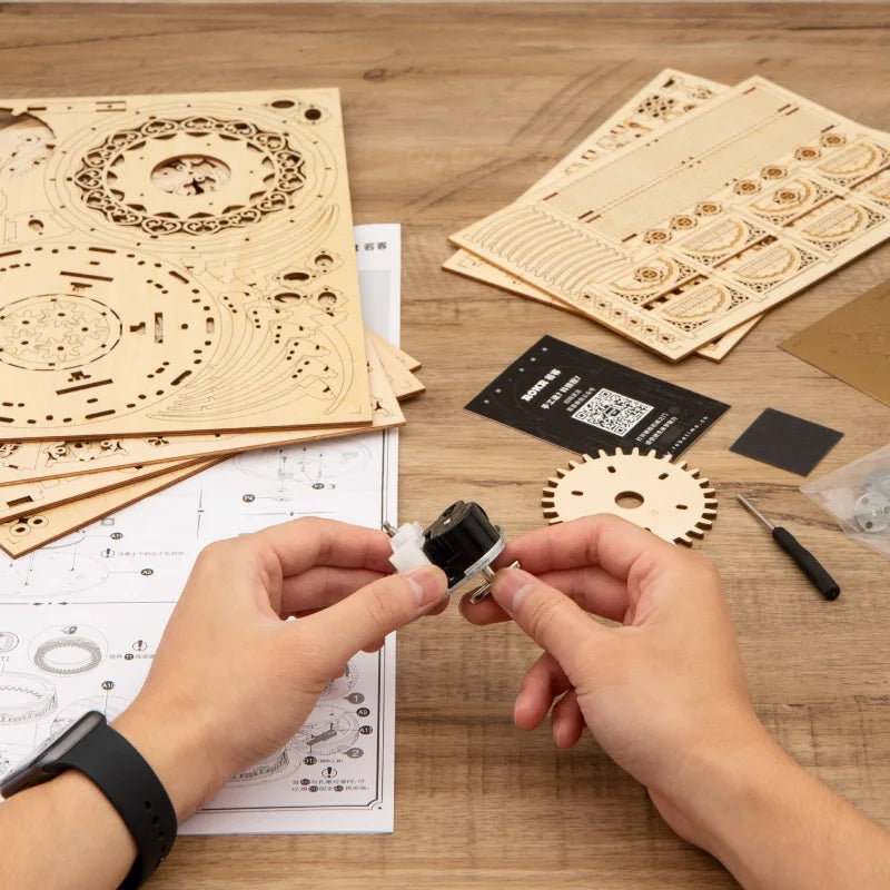 Puzzle 3D en Bois | Carousel musical