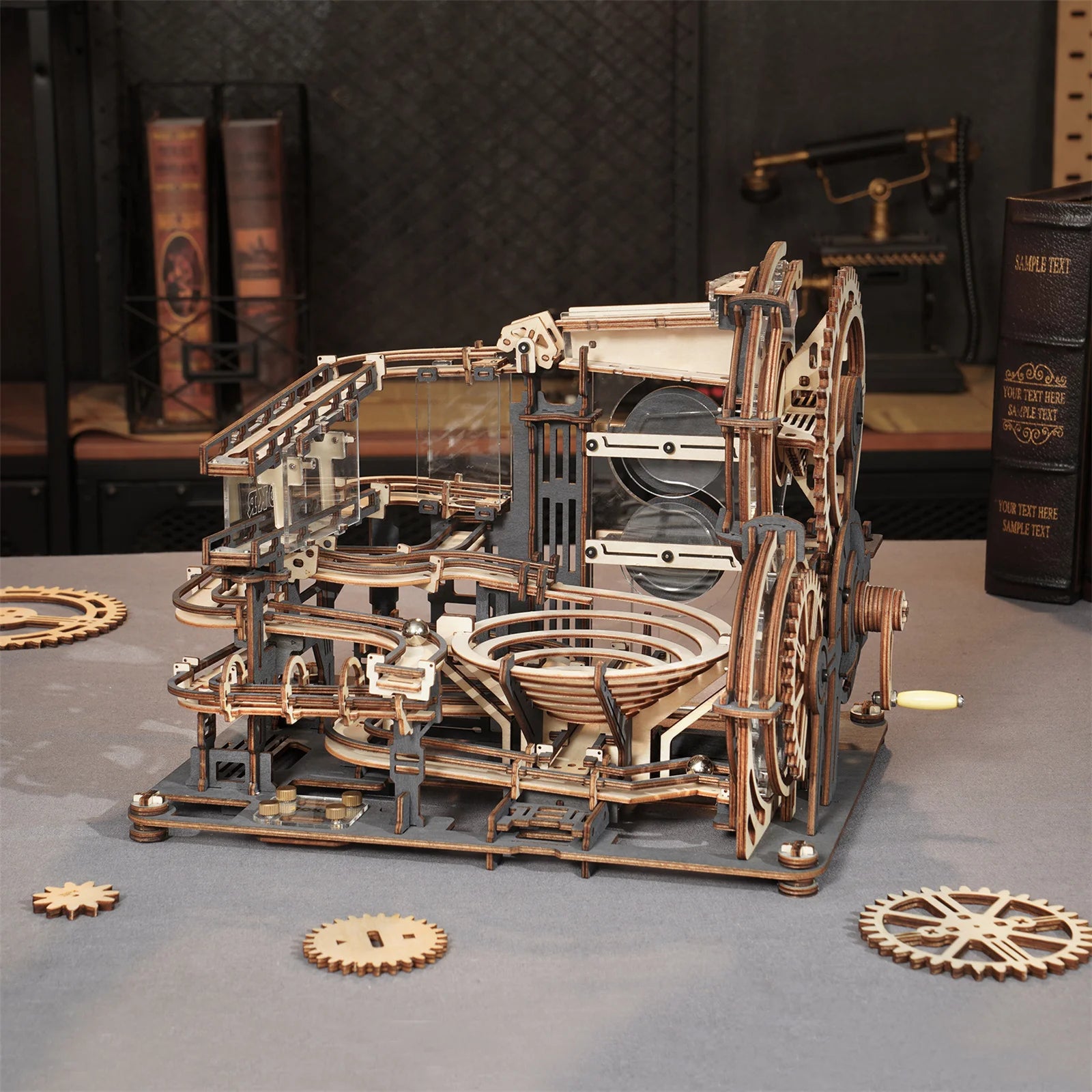 Puzzle 3D en Bois | Ville de nuit en marbre
