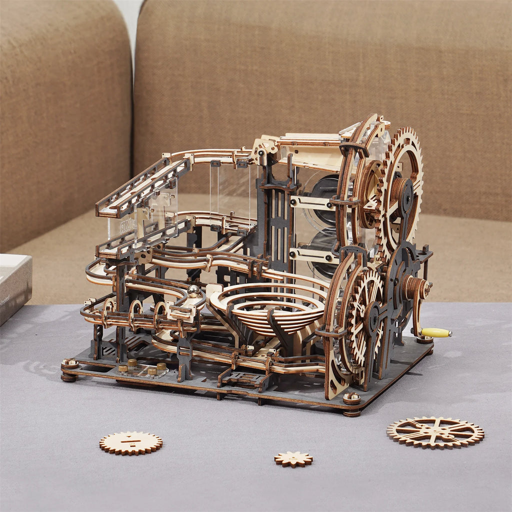 Puzzle 3D en Bois | Ville de nuit en marbre