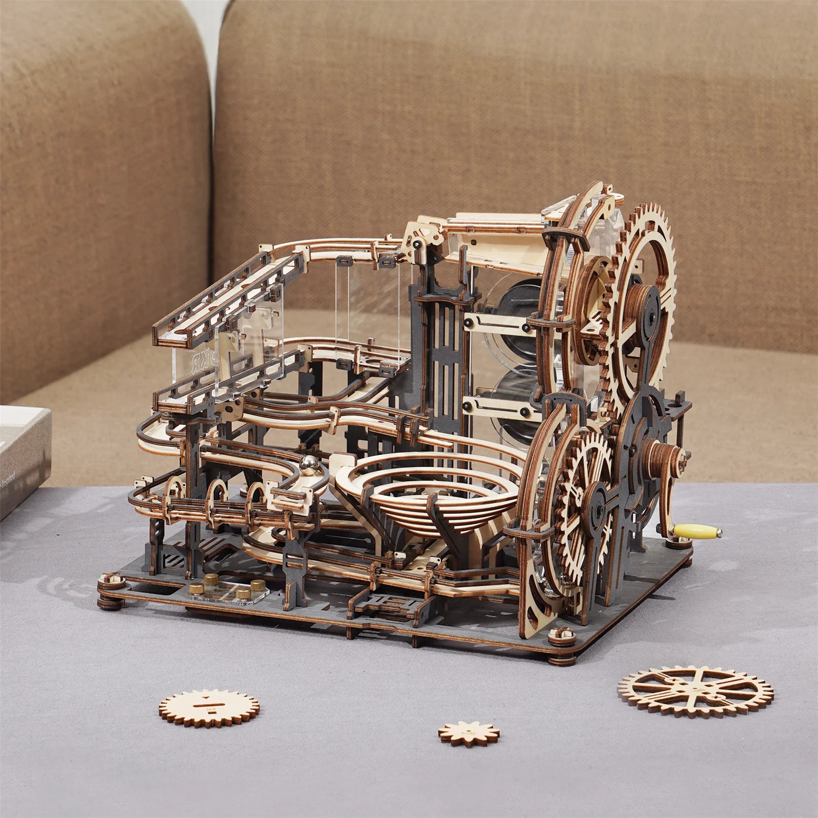 Puzzle 3D en Bois | Ville de nuit en marbre