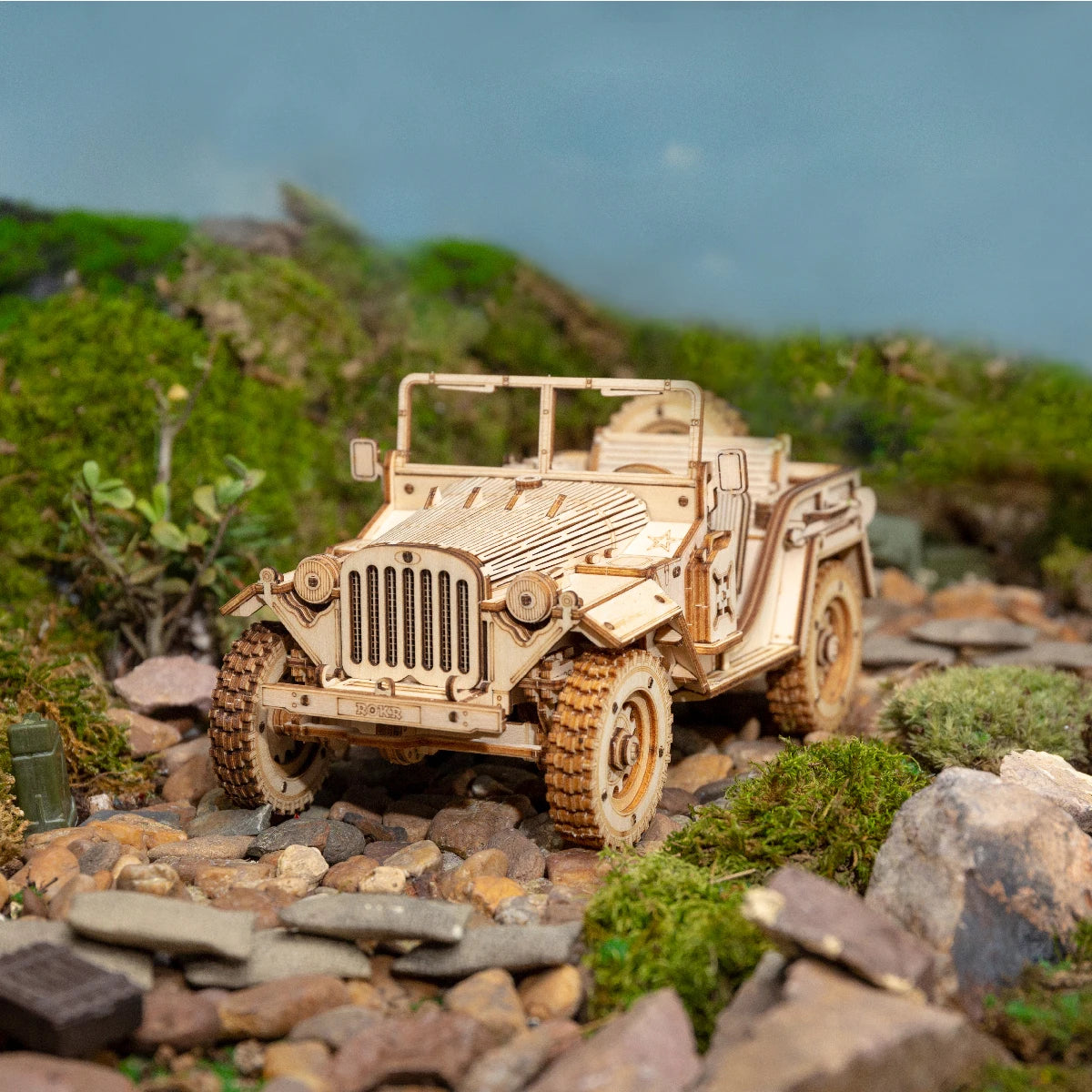 Puzzle 3D en Bois | Jeep de l'armée