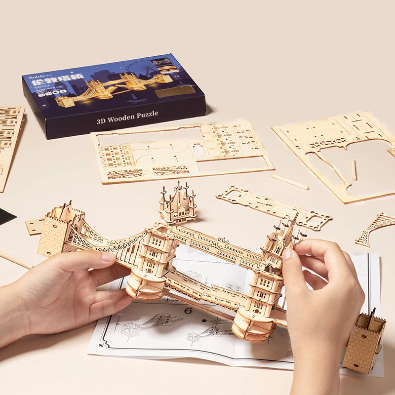 Puzzle 3D en Bois | Tower Bridge