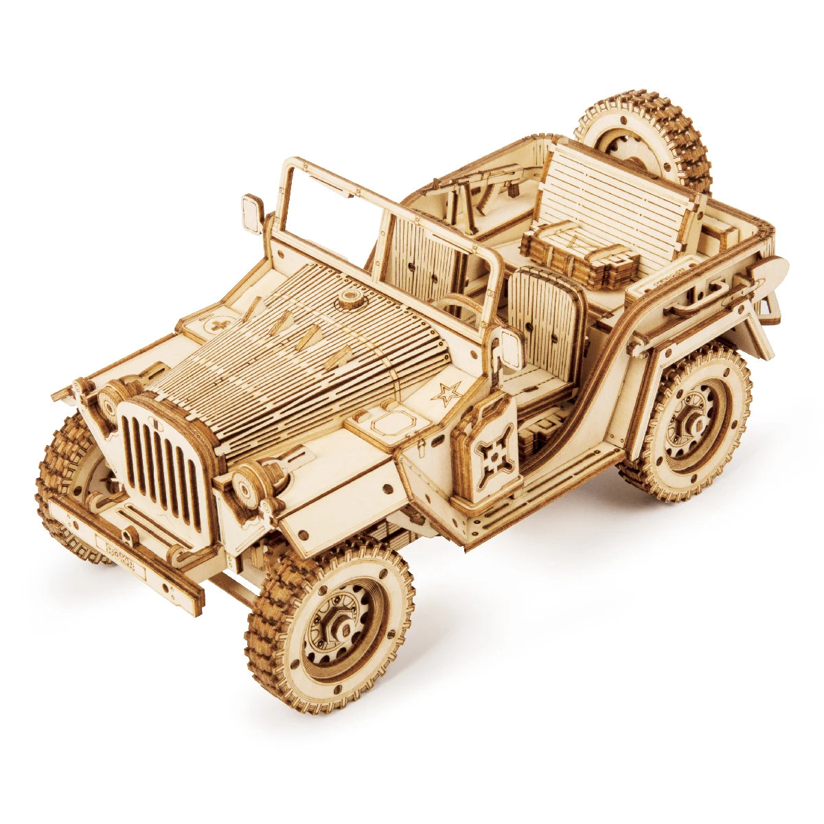 Puzzle 3D en Bois | Jeep de l'armée