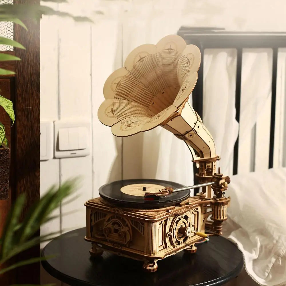 Puzzle 3D en Bois | Gramophone