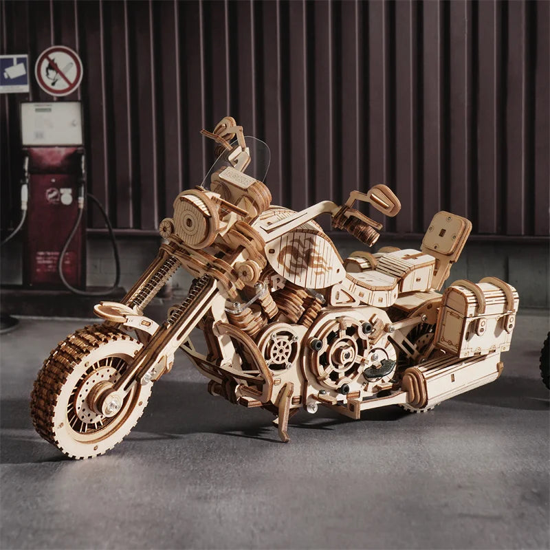 Puzzle 3D en Bois | Motocycle