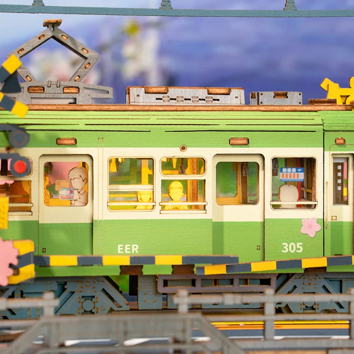 Puzzle 3D en Bois | Journée Tramway Sakura