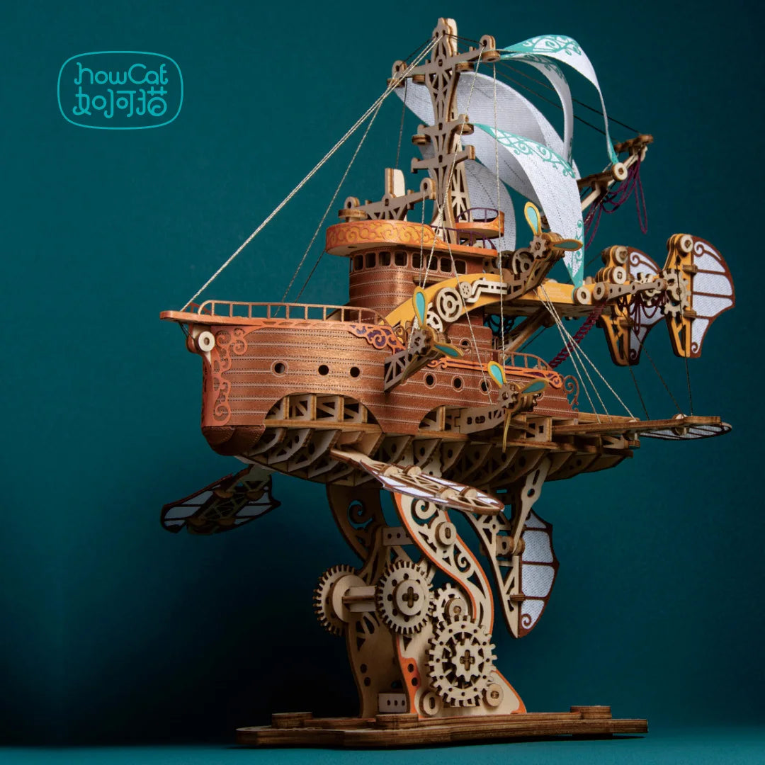 Puzzle 3D en Bois | Bateau volant