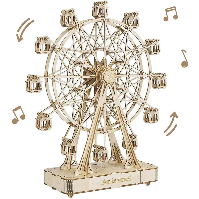 Puzzle 3D en Bois | Roue musical