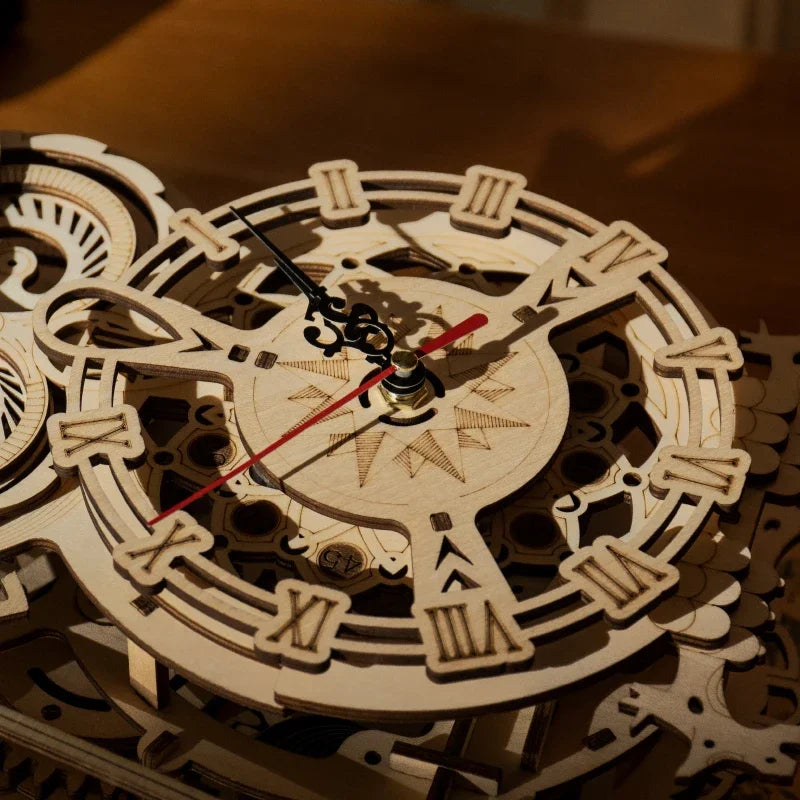 Puzzle 3D en Bois | Horloge Chouette
