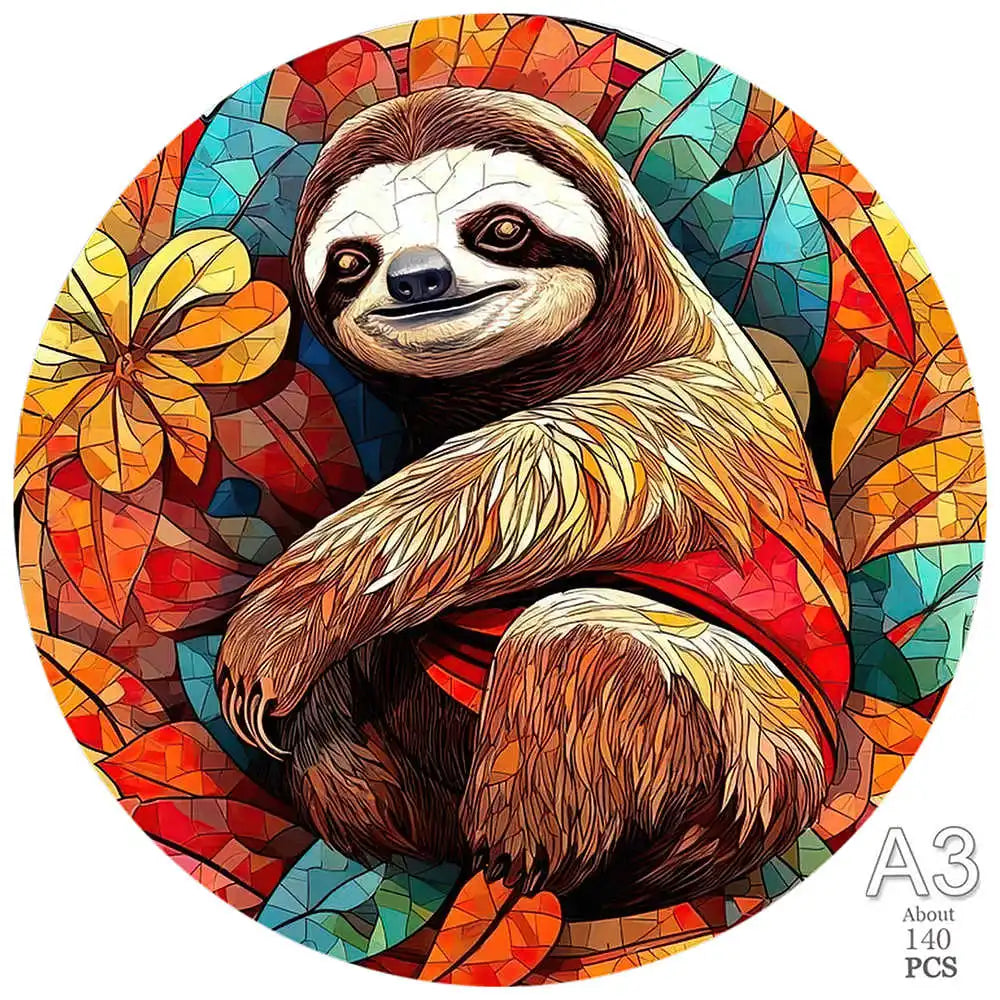 Puzzle 2D en Bois | Paresseux