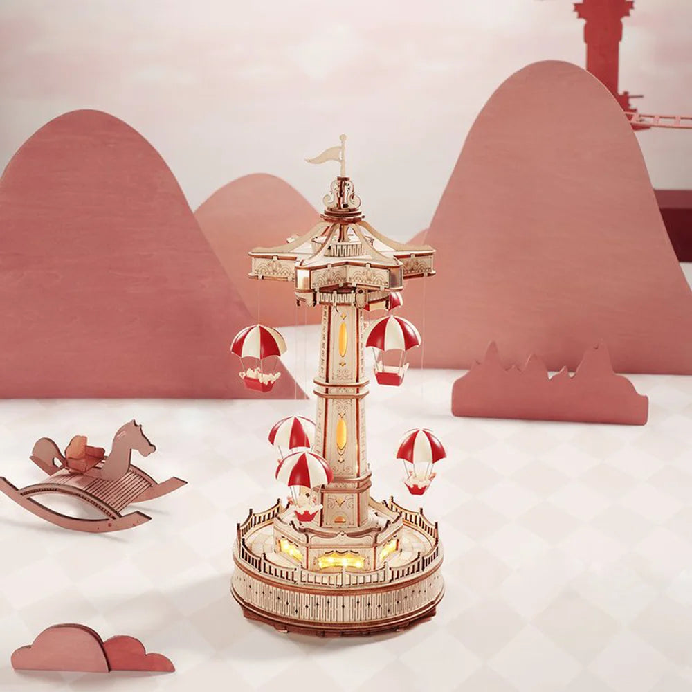 Puzzle 3D en Bois | Tour de parachute