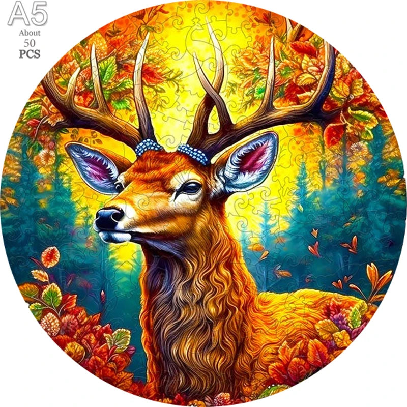 Puzzle 2D en Bois | Cerf