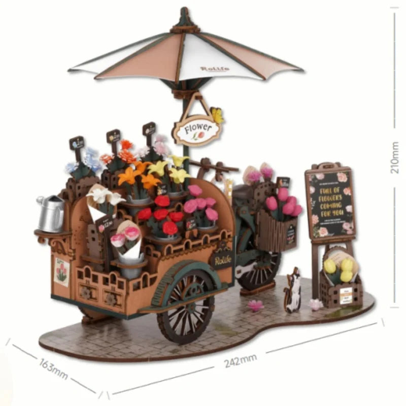 Puzzle 3D en Bois | Fleuriste
