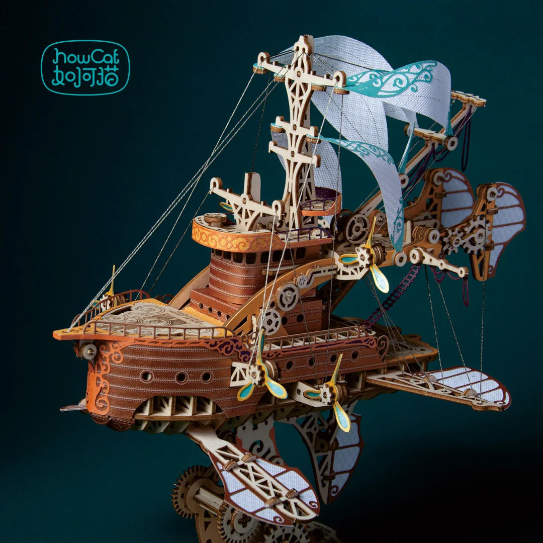 Puzzle 3D en Bois | Bateau volant