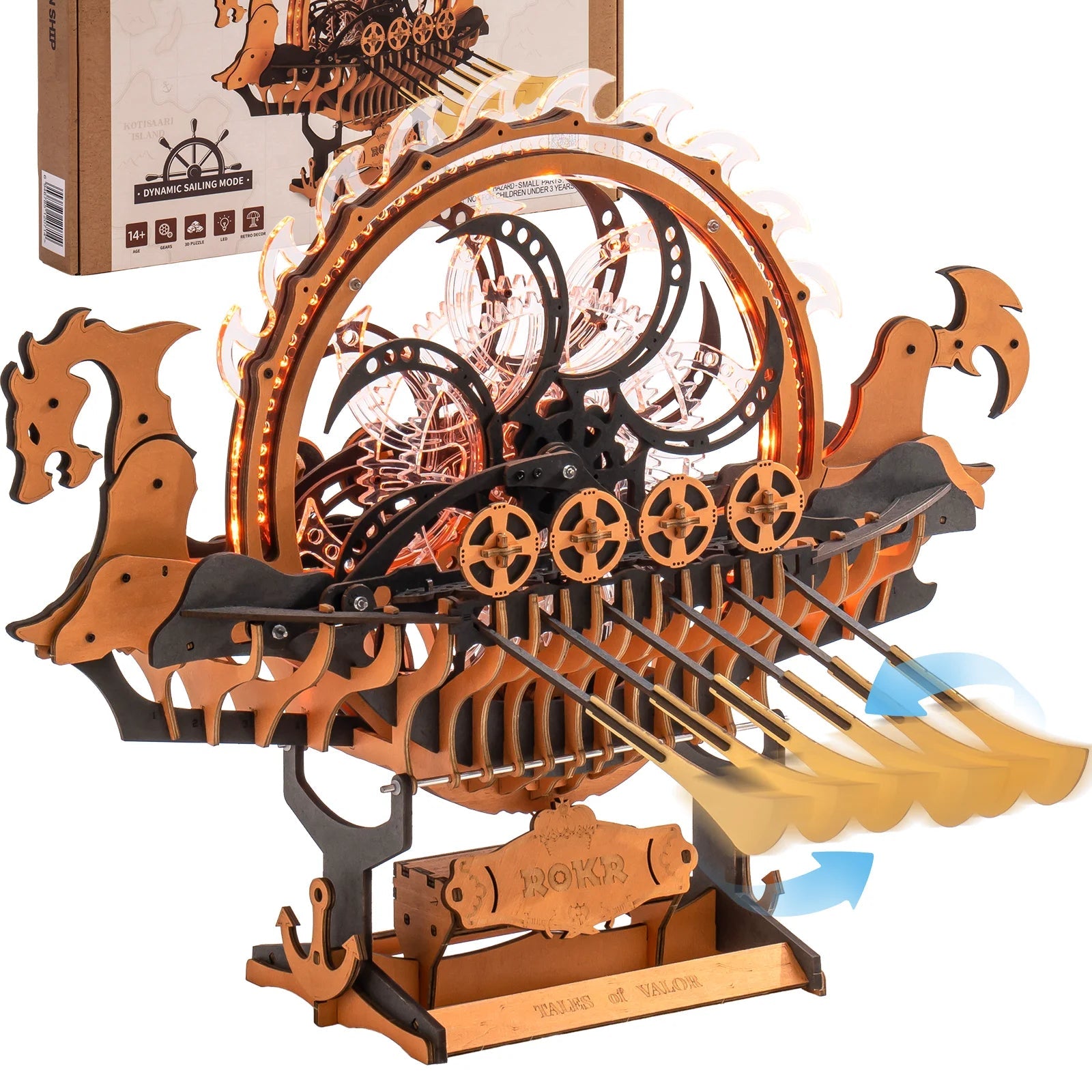 Puzzle 3D en Bois | Bateau Viking