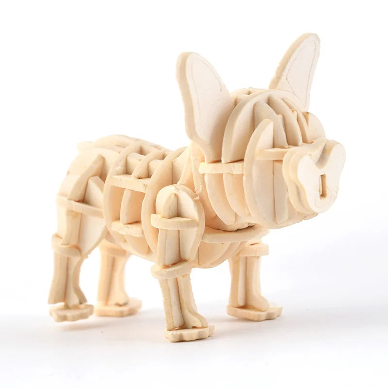 Puzzle 3D en Bois | Bulldog Français