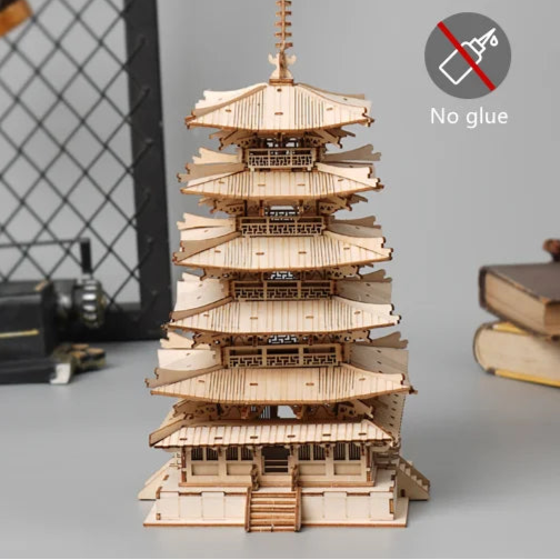Puzzle 3D en Bois | Pagode