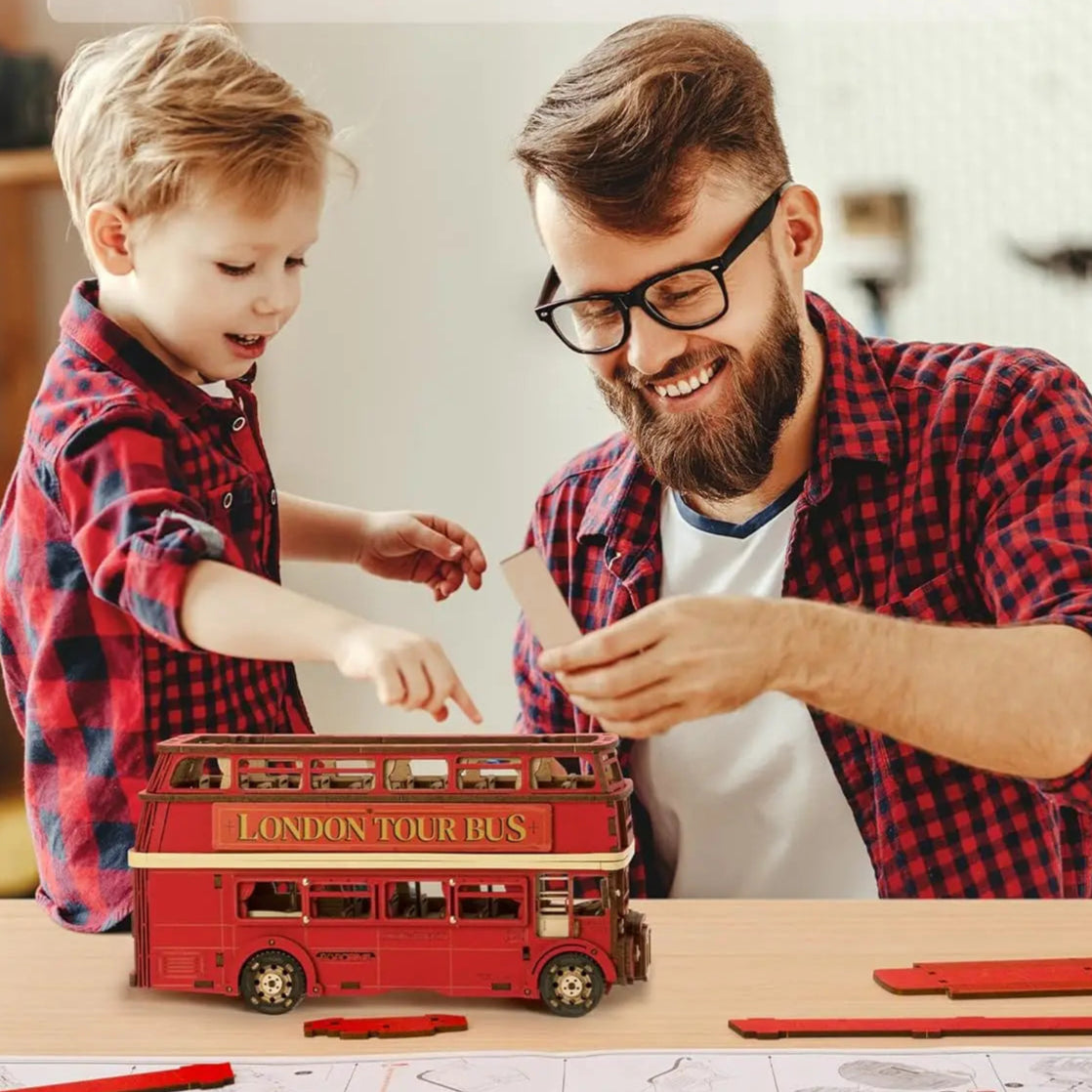 Puzzle 3D en Bois | Bus de Londres