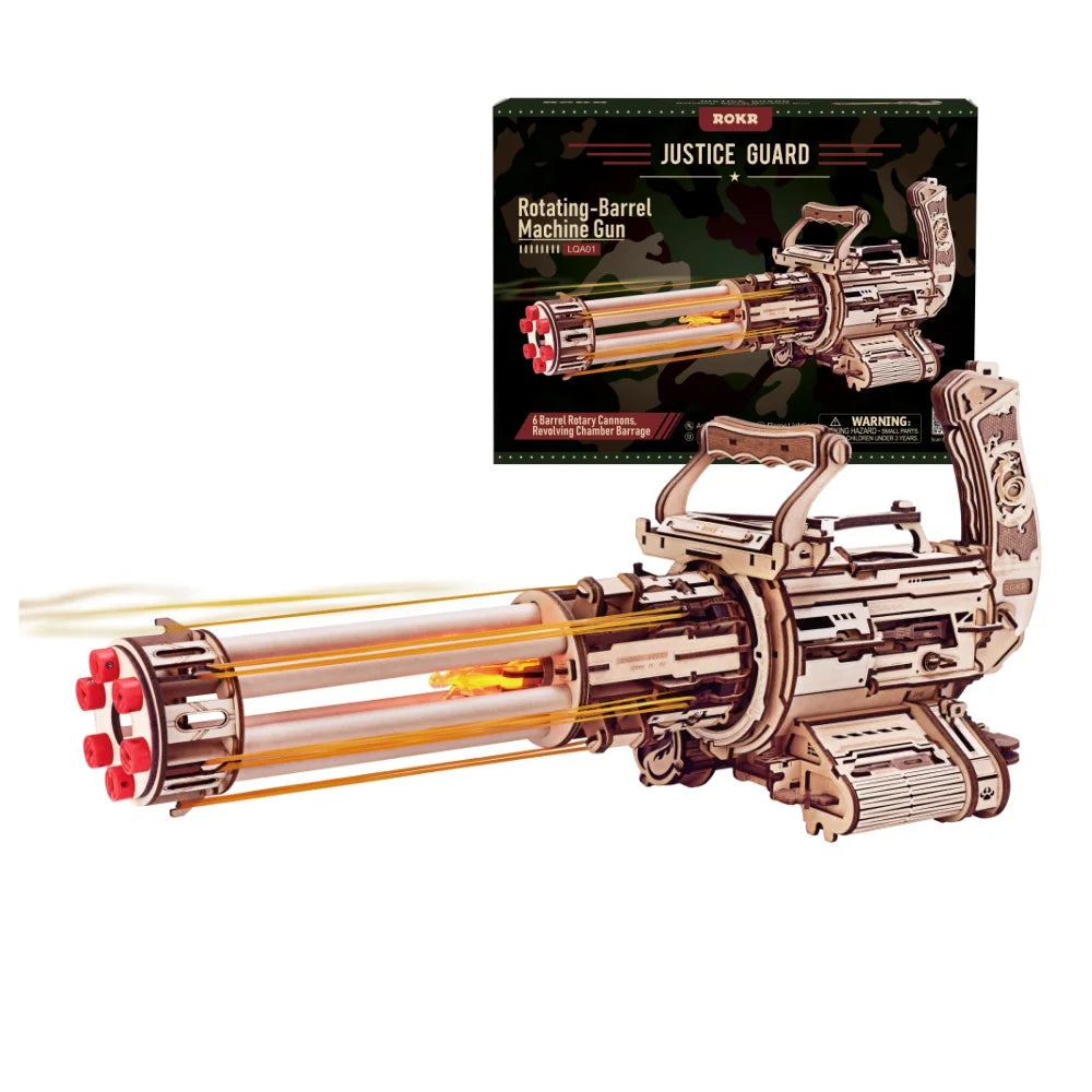 Puzzle 3D en Bois | Machine Gun