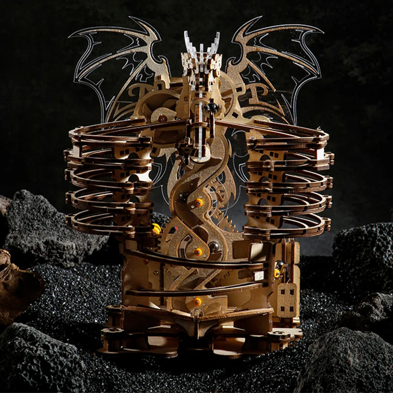 Puzzle 3D en Bois | Circuit Modèle Dragon