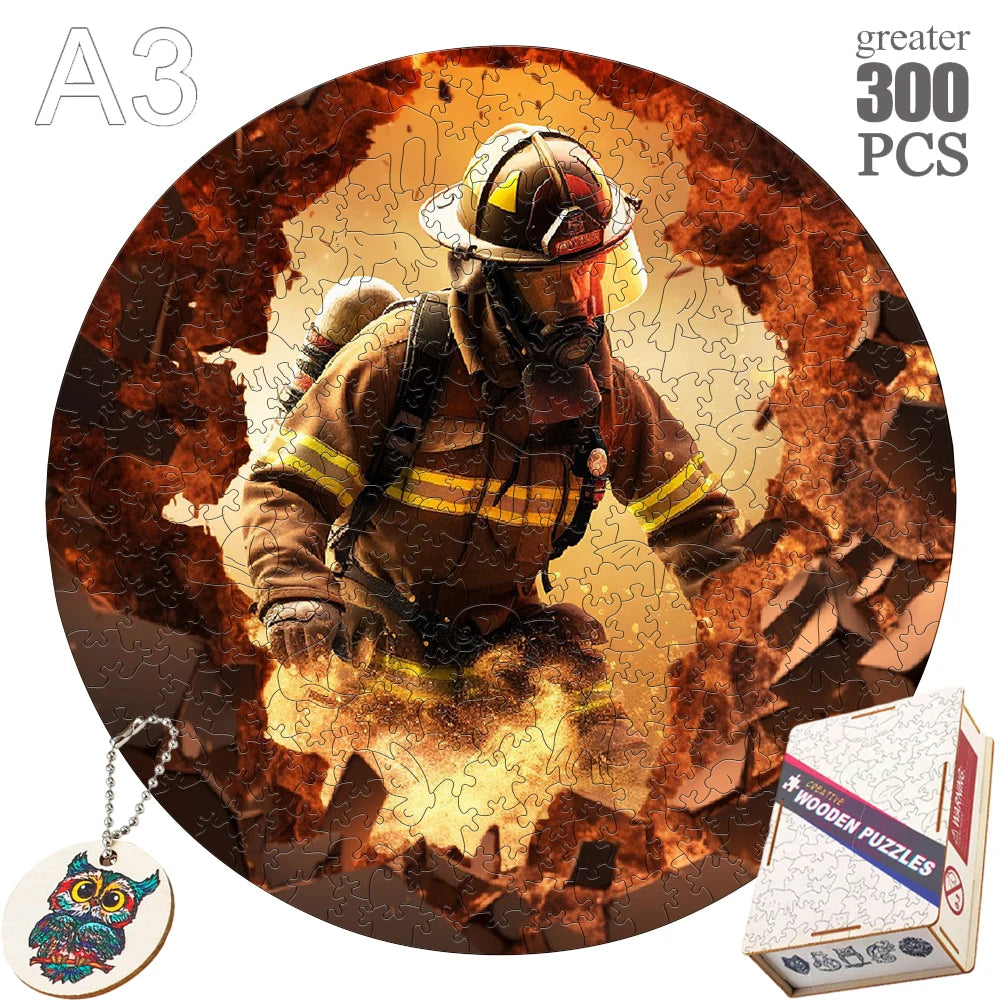 Puzzle 2D en Bois | Pompier