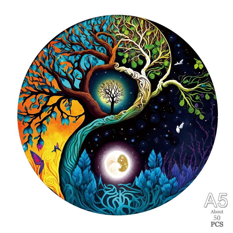 Puzzle 2D en Bois | Mélange de couleurs