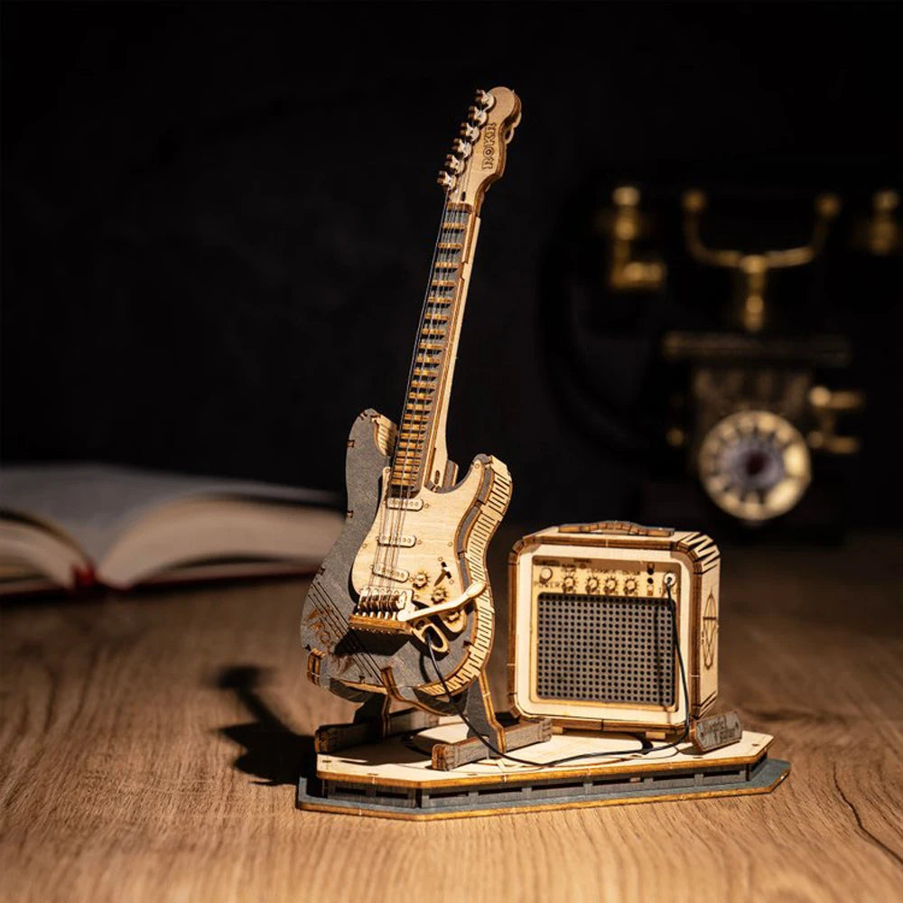 Puzzle 3D en Bois | Guitare Électrique