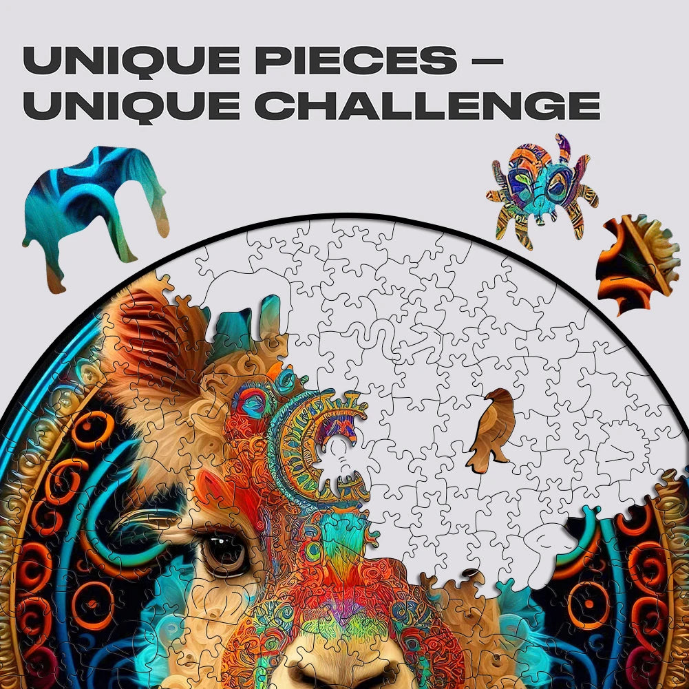 Puzzle 2D en Bois | Lama
