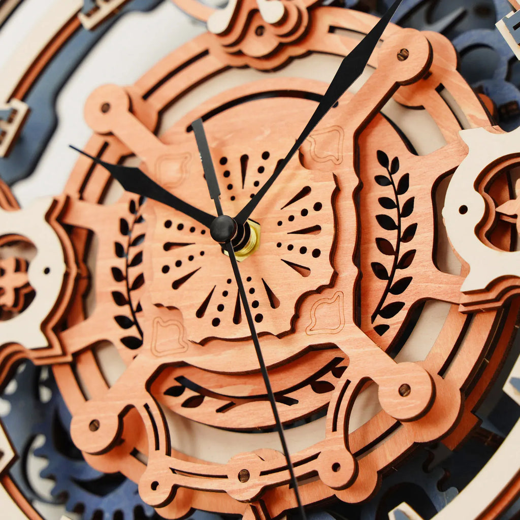 Puzzle 3D en Bois | Horloge Quartz