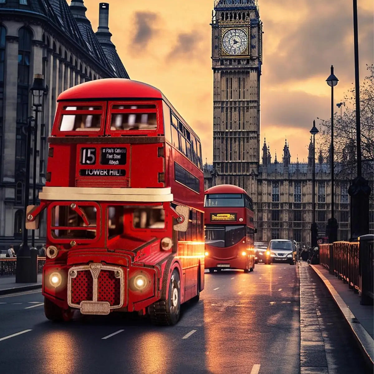 Puzzle 3D en Bois | Bus de Londres