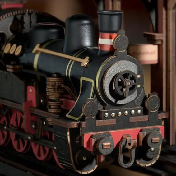 Puzzle 3D en Bois | Train décoratif