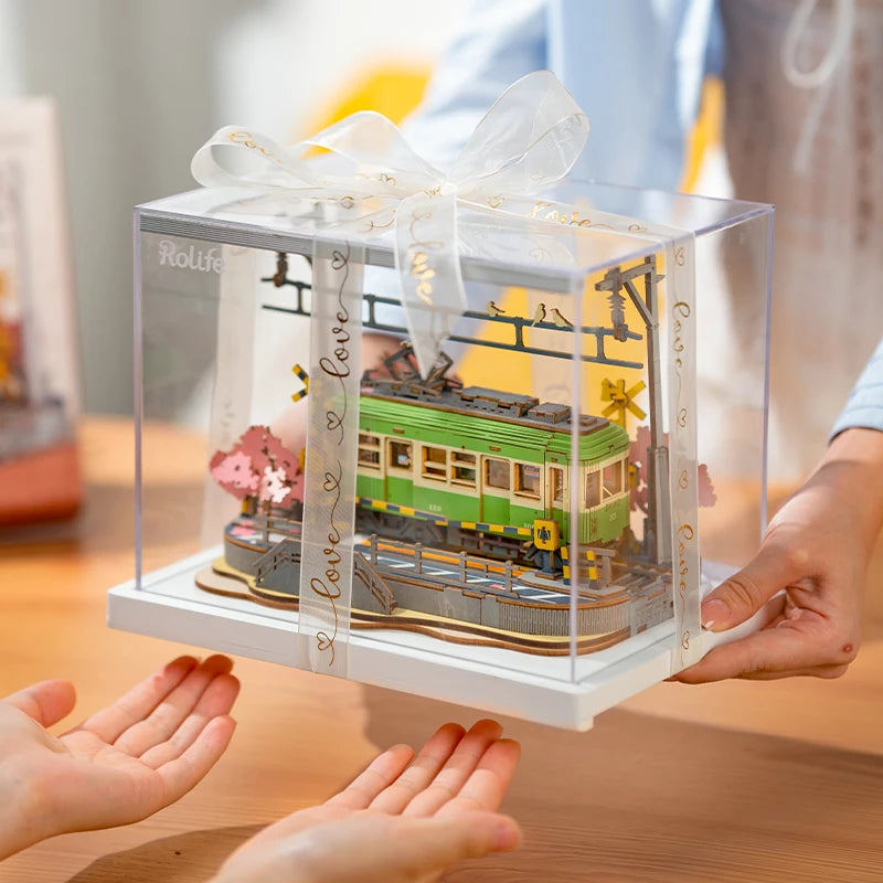 Puzzle 3D en Bois | Journée Tramway Sakura