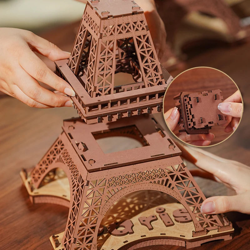 Puzzle 3D en Bois | Tour Eiffel