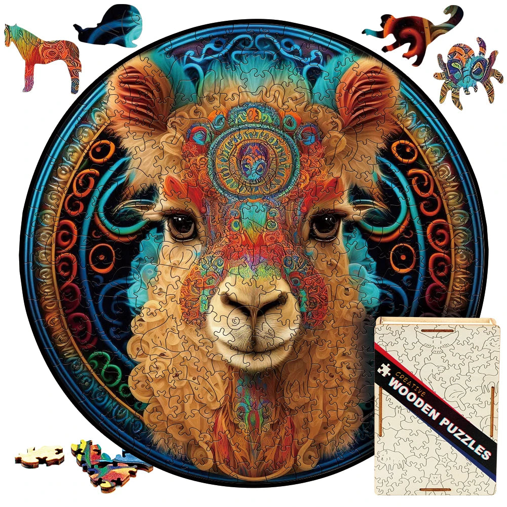 Puzzle 2D en Bois | Lama
