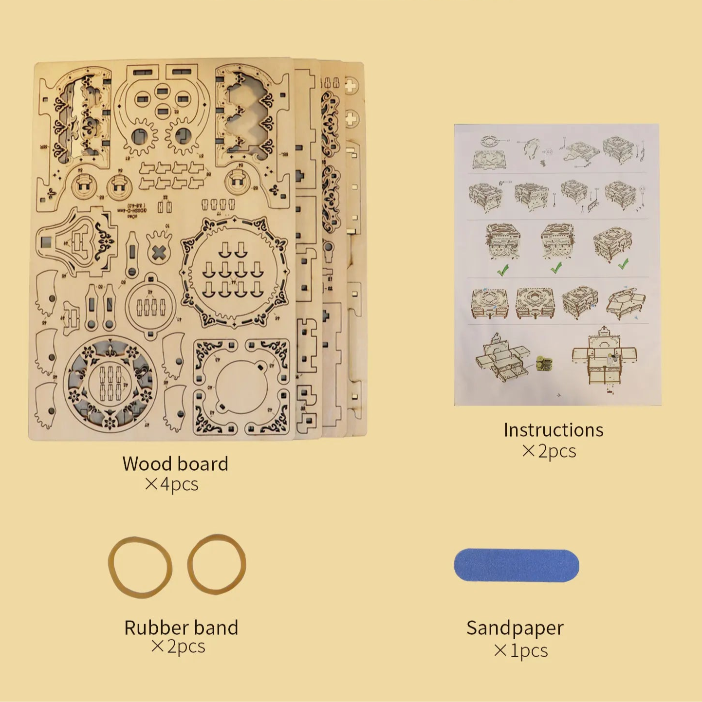 Puzzle 3D en Bois | Malle Antique