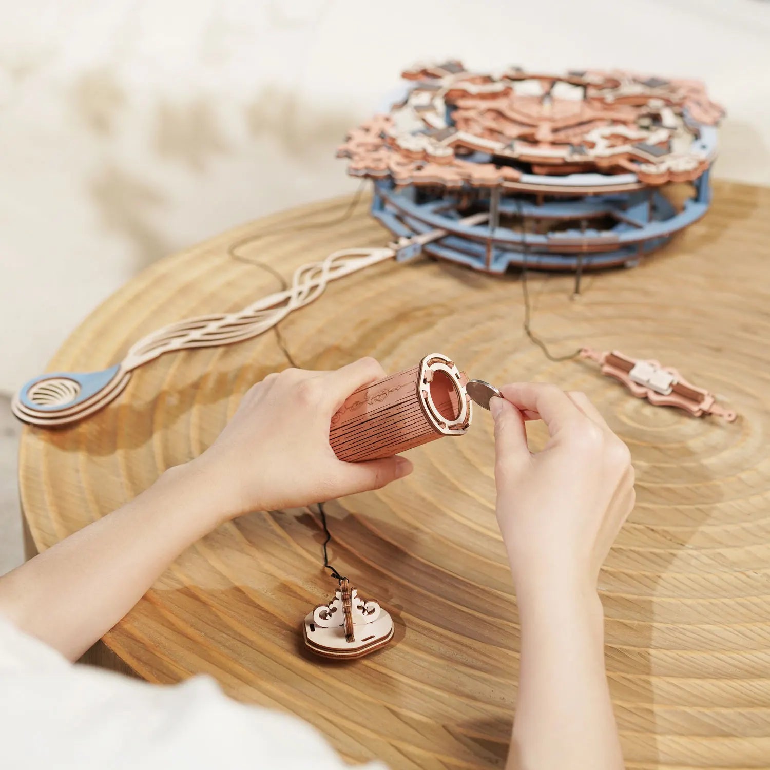 Puzzle 3D en Bois | Horloge Quartz
