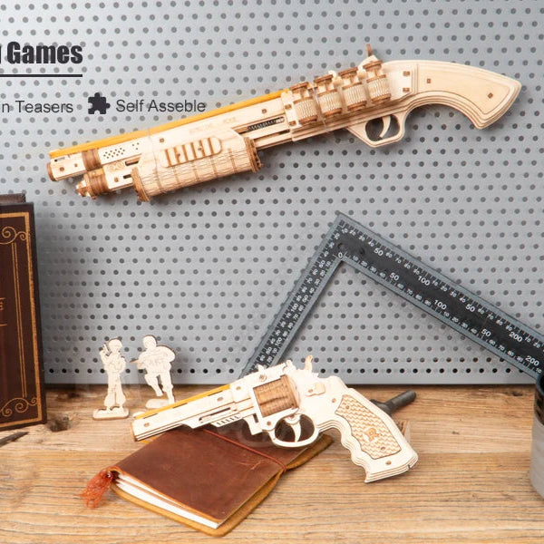 Puzzle 3D en Bois | Fusil à Pompe