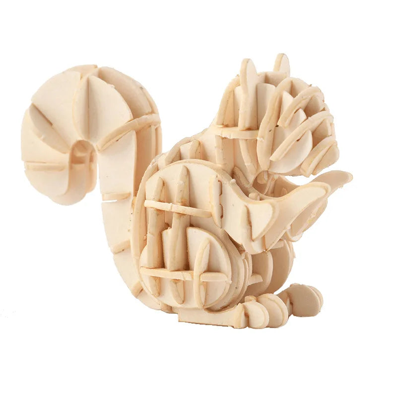 Puzzle 3D en Bois | Écureuil