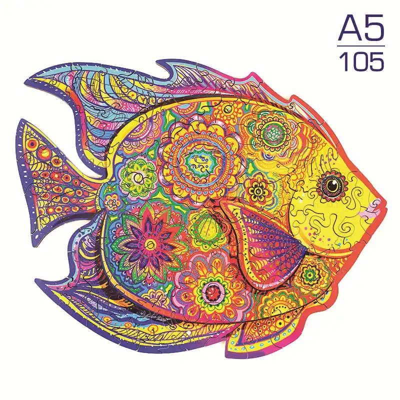 Puzzle 2D en Bois | Poisson