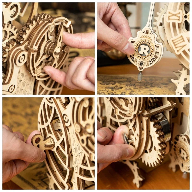 Puzzle 3D en Bois | Horloge Chouette