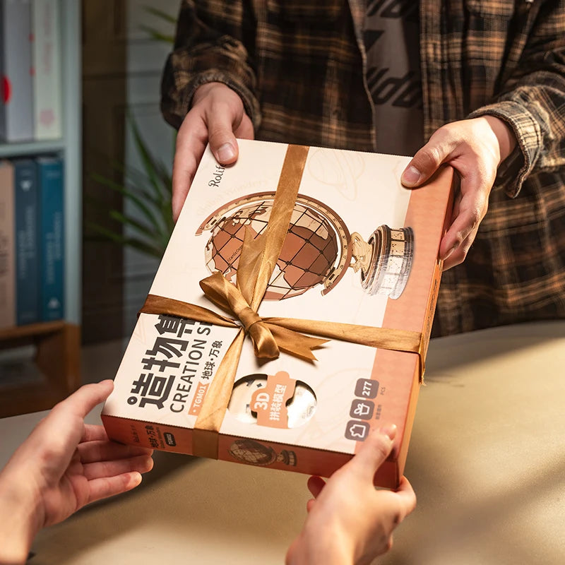 Puzzle 3D en Bois | Globe Terrestre Édition World