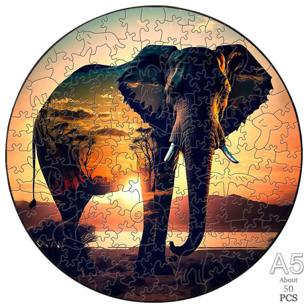 Puzzle 2D en Bois | Elephant