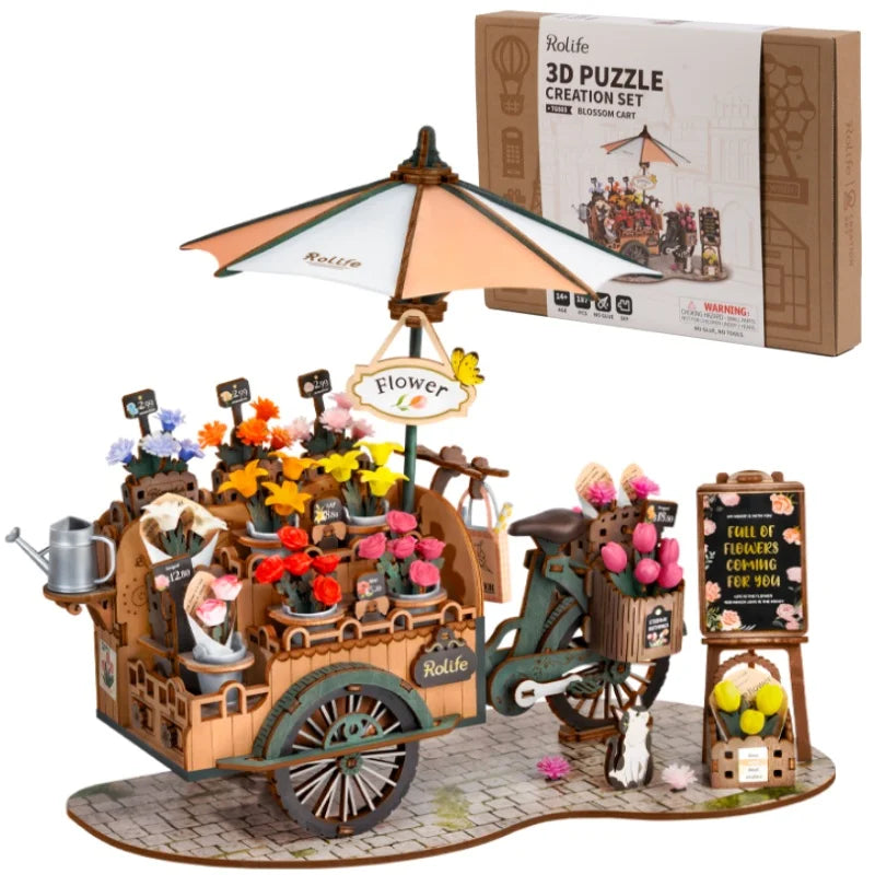 Puzzle 3D en Bois | Fleuriste