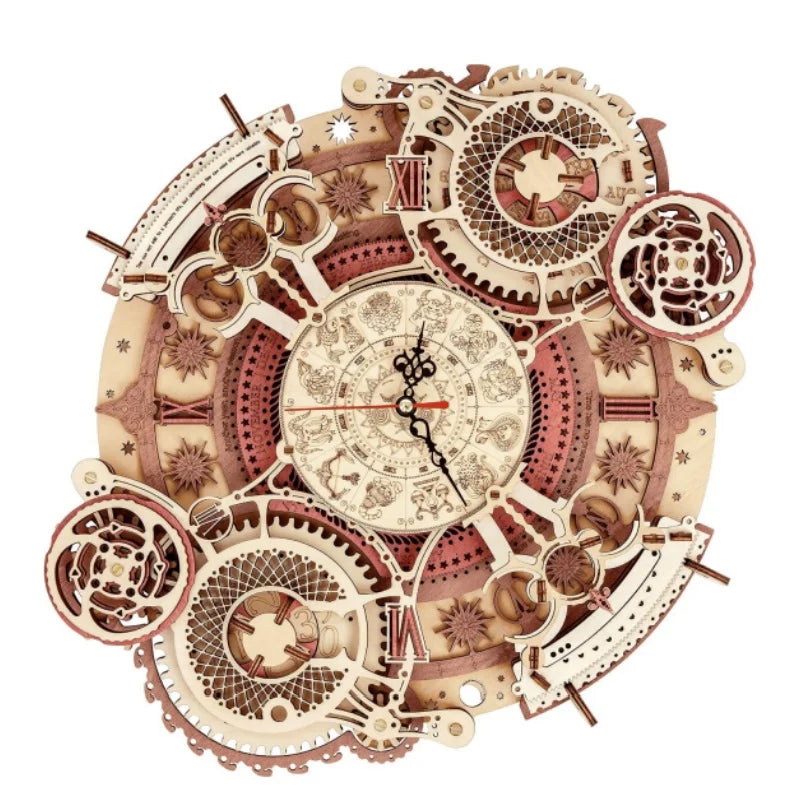 Puzzle 3D en Bois | Horloge ouverte